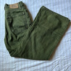 BDG high and wide green jeans